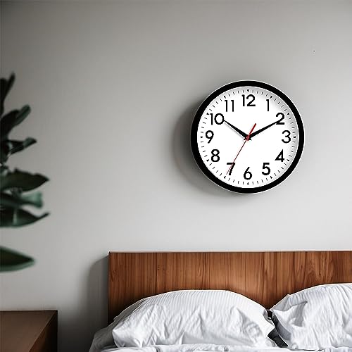 10" Silent Non-Ticking Wall Clock for Indoor/Outdoor Decor