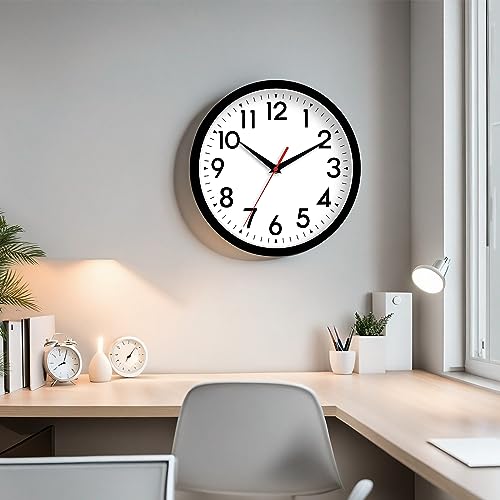 10" Silent Non-Ticking Wall Clock for Indoor/Outdoor Decor
