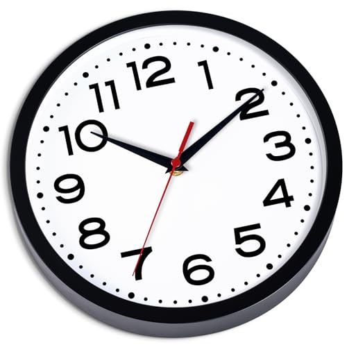 Modern non-ticking wall clock for indoor & outdoor décor