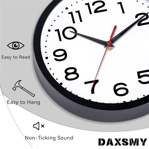 Modern non-ticking wall clock for indoor & outdoor décor