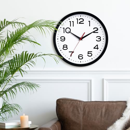 Modern non-ticking wall clock for indoor & outdoor décor