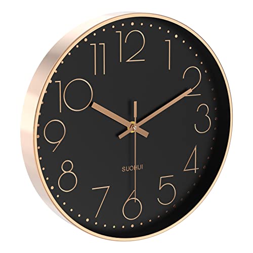 SUOHUI 12 Inch Modern Silent Wall Clock