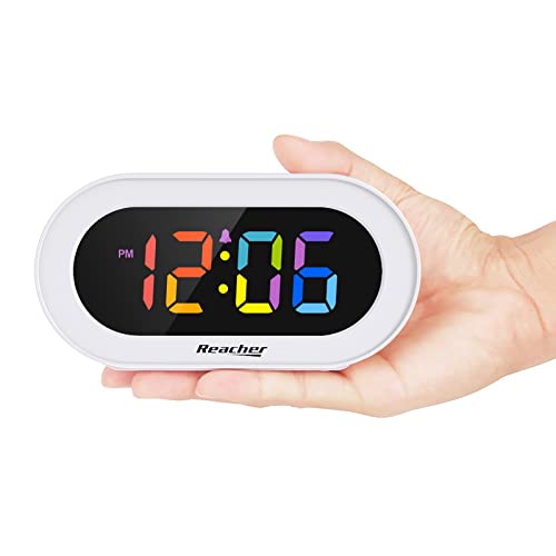 Colorful LED Digital Alarm Clock with Snooze Feature