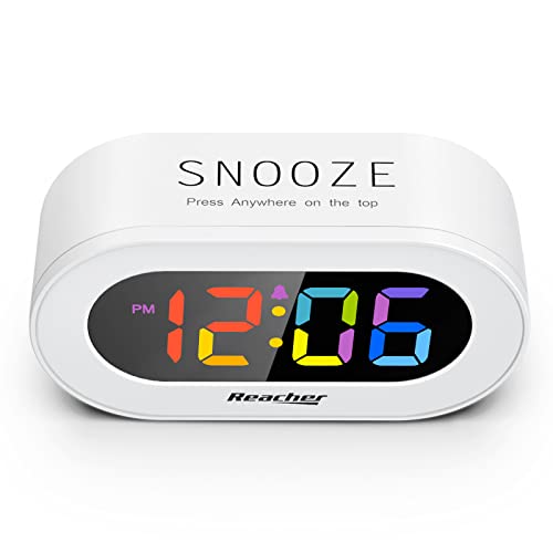 Colorful LED Digital Alarm Clock with Snooze Feature