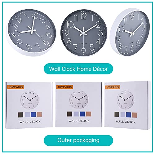 12 Inch Silent Non-Ticking Round Wall Clock Home Decor