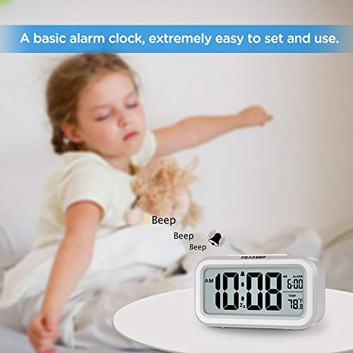 Peakeep Night Light Digital Alarm Clock Indoor/Outdoor Decor