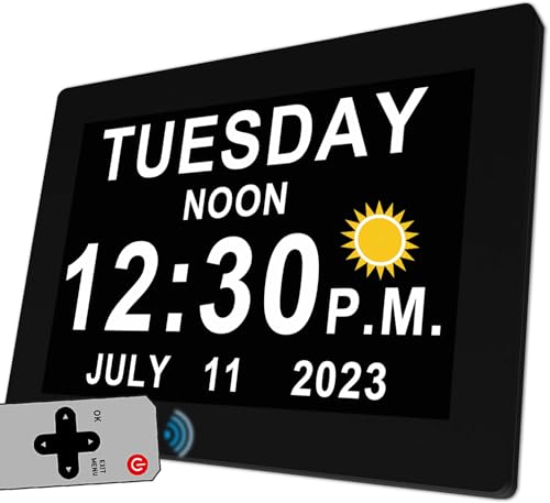19 Alarms Digital Clock with Custom Reminders- 7 Inch
