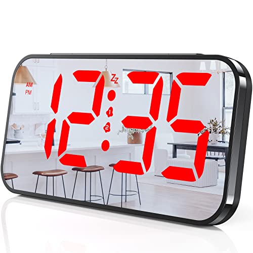 Powalack Large LED Wall Clock with Dual Alarm