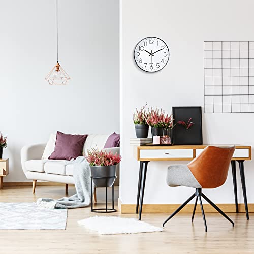 12 Inch Non-Ticking Quartz Wall Clock for Home