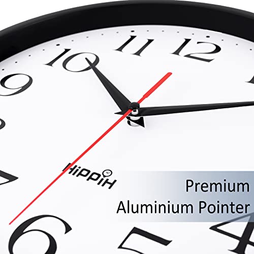 HIPPIH 2 Pack 10 Inch Silent Wall Clocks
