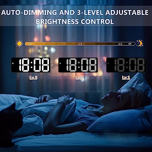6.5 inch LED Alarm Clock with Brightness Adjustment