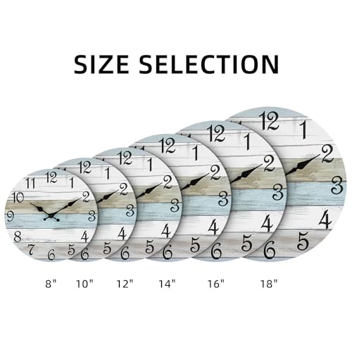 Rustic Coastal Country Wall Clock for Home Decor