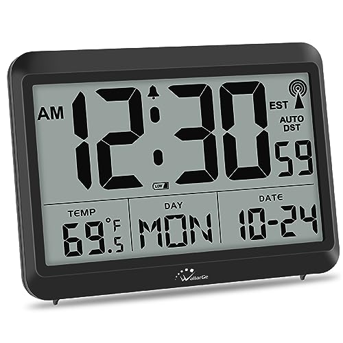 Large Display Digital Atomic Clock with 4 Time Zones