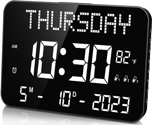 11.2" Large Digital Calendar Clock with Day & Date