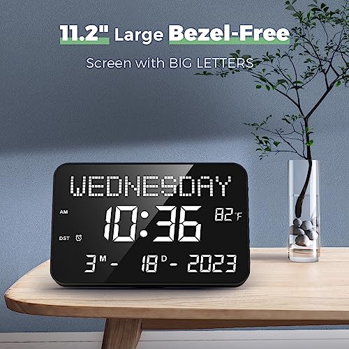 11.2" Large Digital Calendar Clock with Day & Date