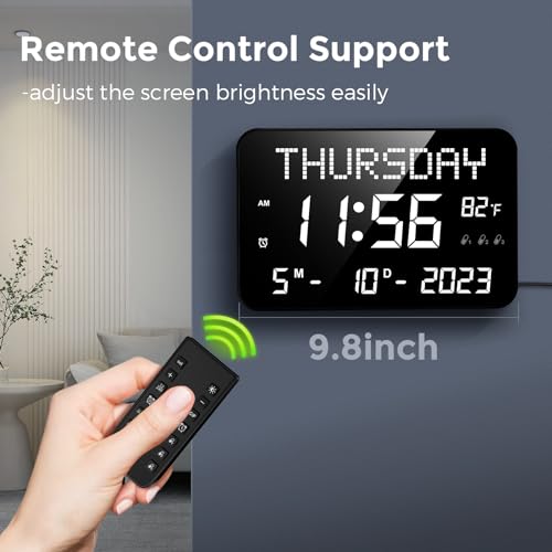 11.2" Large Digital Calendar Clock with Day & Date