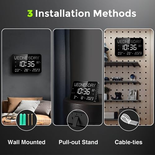 11.2" Large Digital Calendar Clock with Day & Date