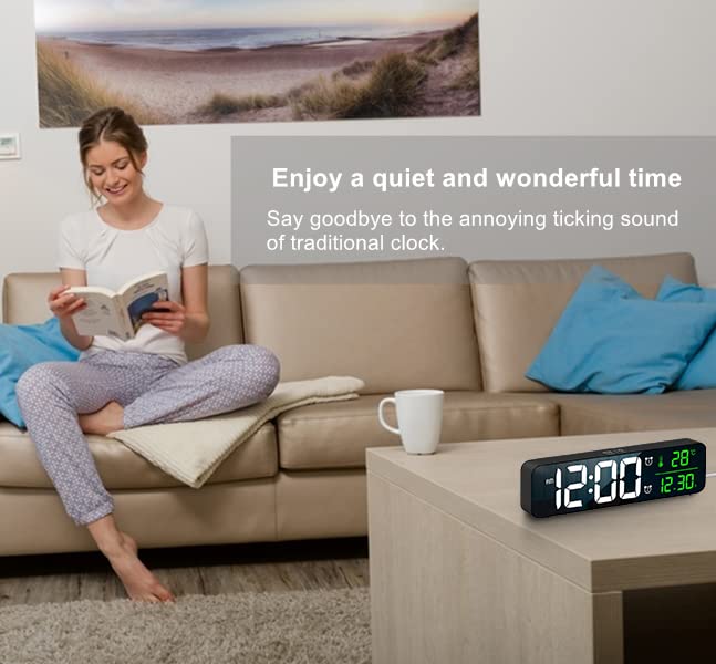 Modern LED Alarm Clock for Living Room Office