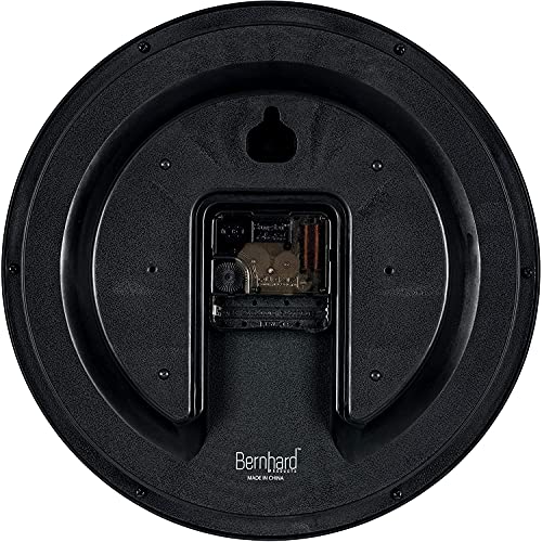 Black Wall Clock: Silent Non Ticking 10 Inch