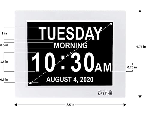 Digital Clock for Seniors with Custom Alarms