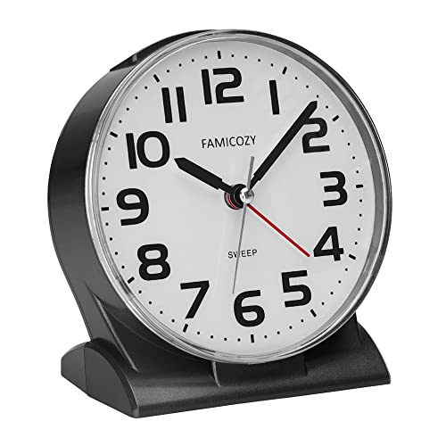 Analog Alarm Clock with Big Numbers and Soft Backlight