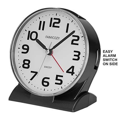 Analog Alarm Clock with Big Numbers and Soft Backlight