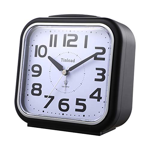 5.5" Silent Analog Alarm Clock Non Ticking Gentle Wake