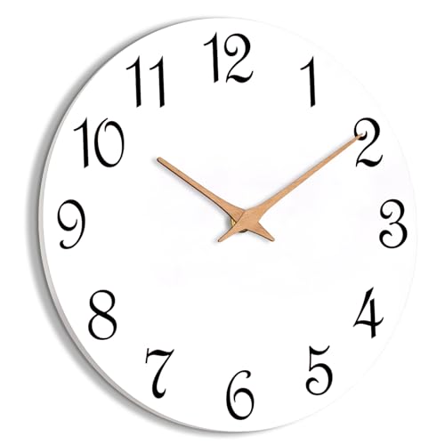 White Modern Wall Clock for Home and Office Decor