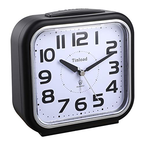 5.5" Silent Analog Alarm Clock Non Ticking Gentle Wake