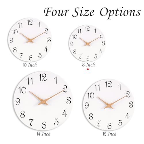 White Modern Wall Clock for Home and Office Decor