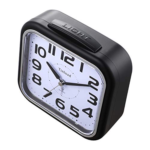 5.5" Silent Analog Alarm Clock Non Ticking Gentle Wake