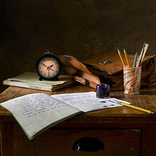 4" Vintage Retro Analog Alarm Clock, Super Silent Non-Ticking