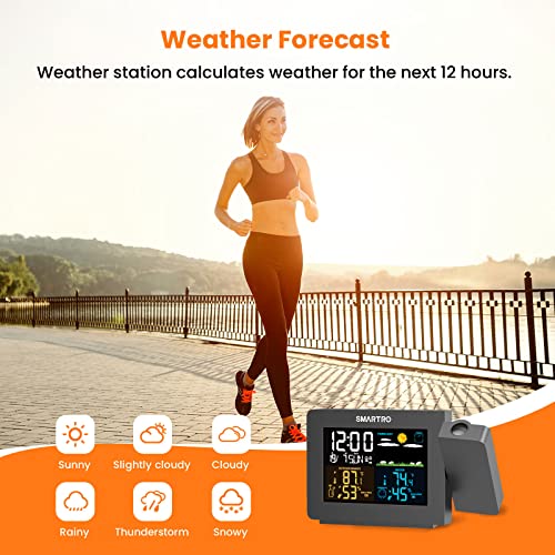 SMARTRO SC91 Projection Alarm Clock with Weather Station