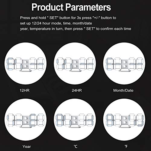 EDUP Home 3D LED Desk Alarm Clock