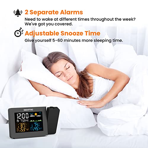 SMARTRO SC91 Projection Alarm Clock with Weather Station