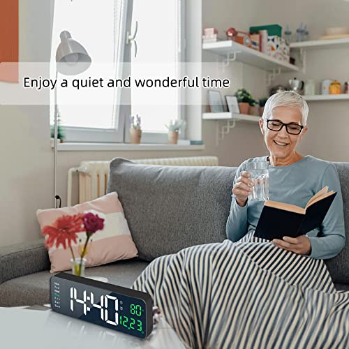 SHLNL 16.2" Large Digital Wall Clock with Remote Control