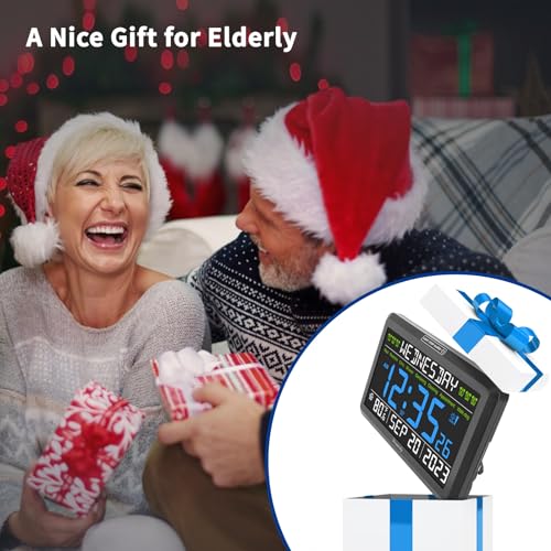 Large Display Digital Clock with Date, Day, Alarm