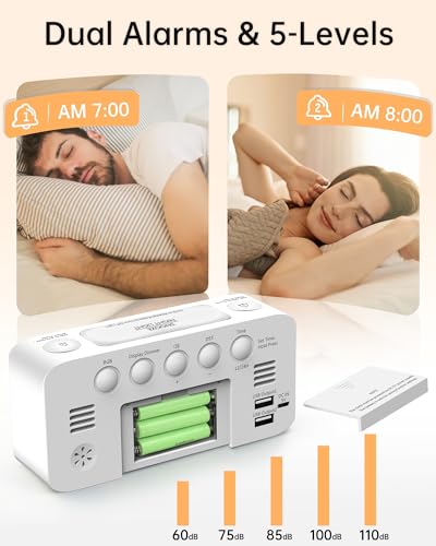 7" Mirror Display RGB Alarm Clock with Night Light