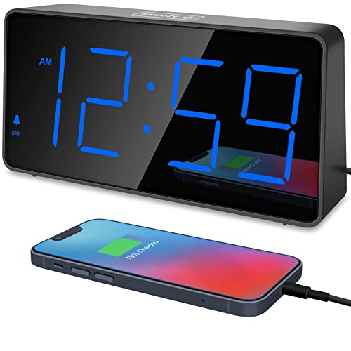 Large Digital Alarm Clock with USB Charger Port
