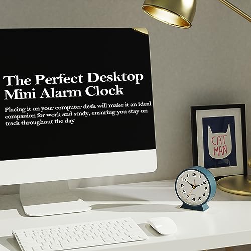 Retro Metal Table Clock with Light for Home Decor