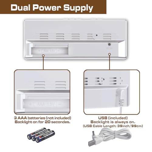 Mirror Surface LED Electronic Alarm Clock with Voice Control