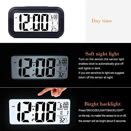 KAIJIELY Upgraded LED Alarm Clock with Temperature Display