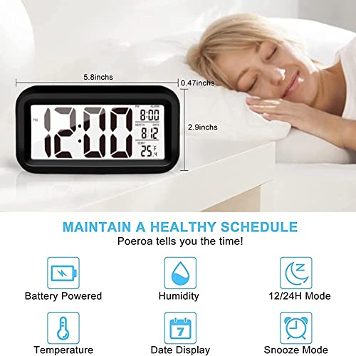 KAIJIELY Upgraded LED Alarm Clock with Temperature Display