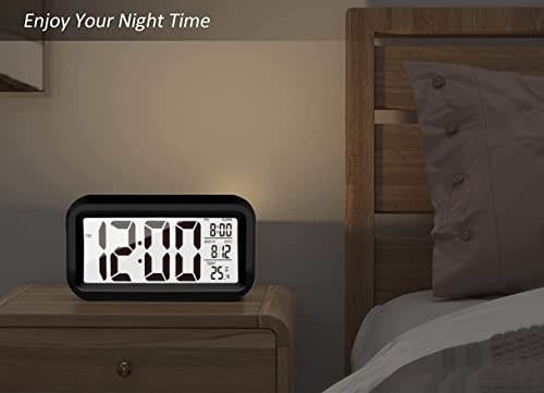 KAIJIELY Upgraded LED Alarm Clock with Temperature Display
