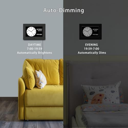 SSINI Large Elderly Dementia Clock - Indoor/Outdoor Decorating