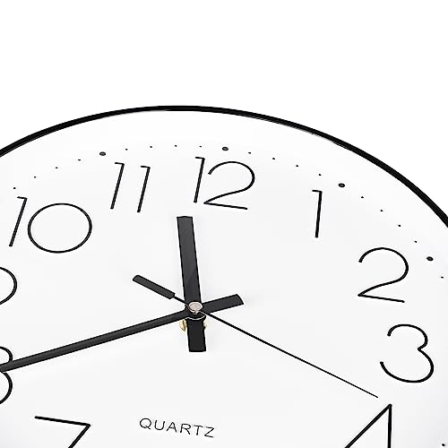 Yoiolclc Small Silent Wall Clock for Bedroom, Bathroom, Kitchen