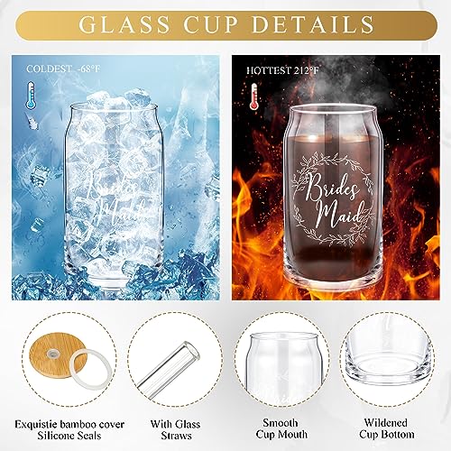 Bridesmaid Gift Set: Glass Cup, Makeup Bag, Candle