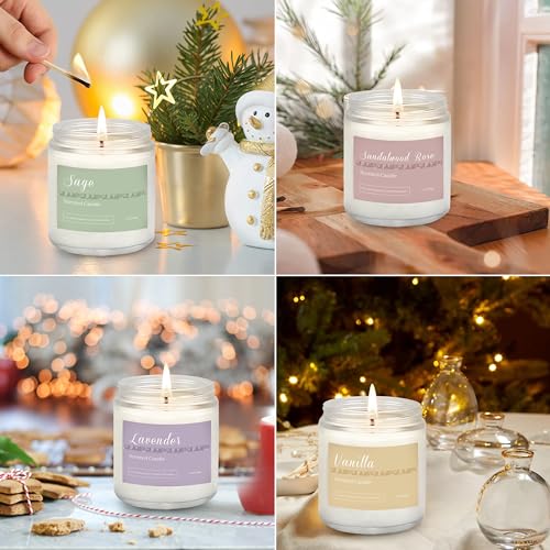 6 Pack Lavender Scented Aromatherapy Candles Set for Women