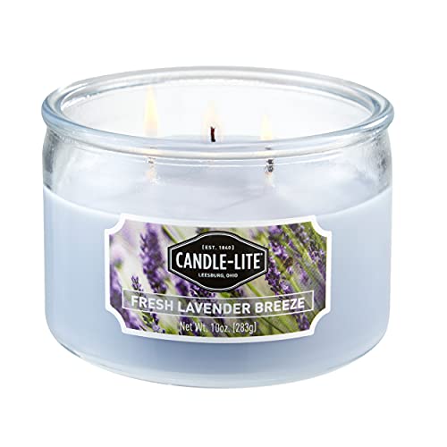 10oz 3-Wick Fresh Lavender Aromatherapy Candle, Light Purple