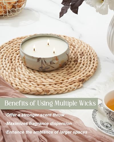 Citrus & Sage 3-Wick Soy Candle, Stress Relief